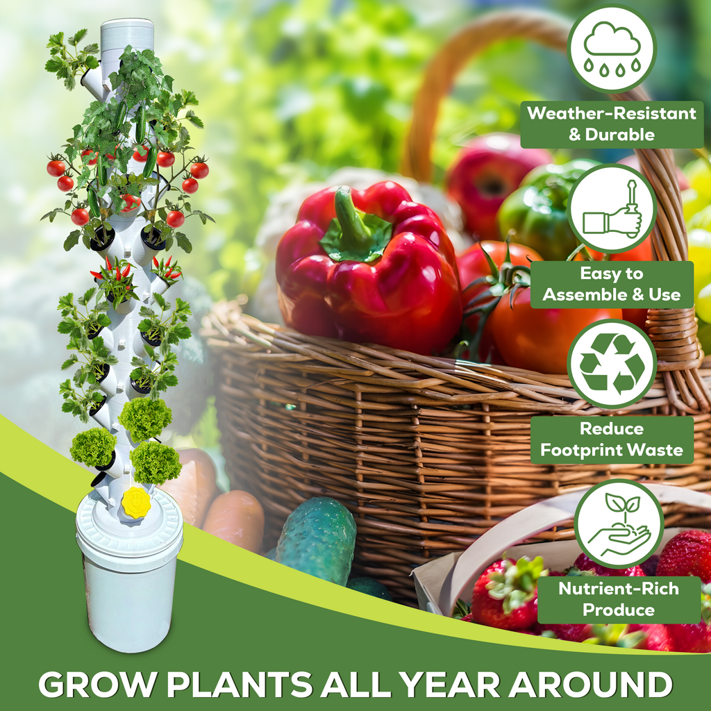 7-Stack Hydroponic Tower Bundle