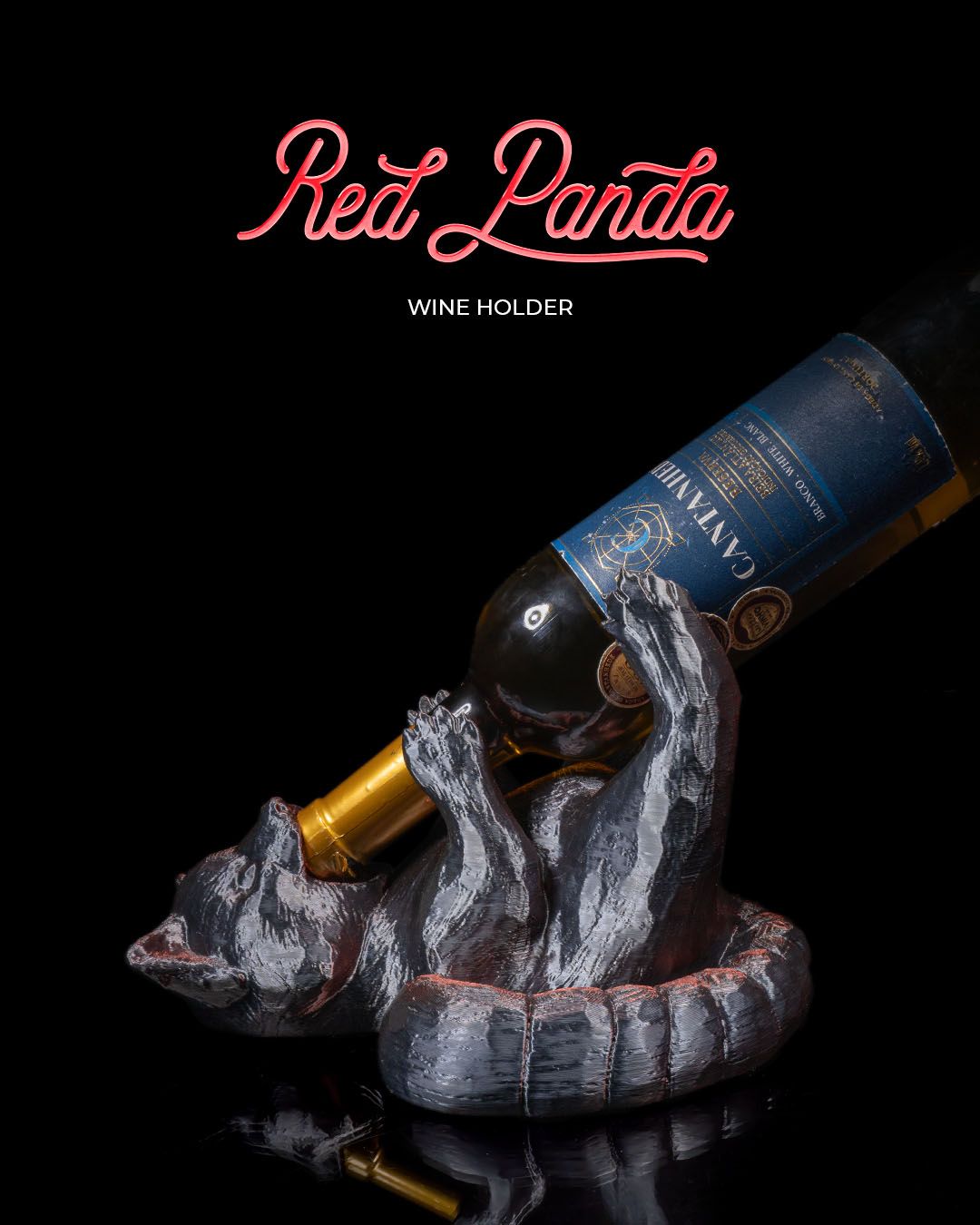Red Panda Wine Holder