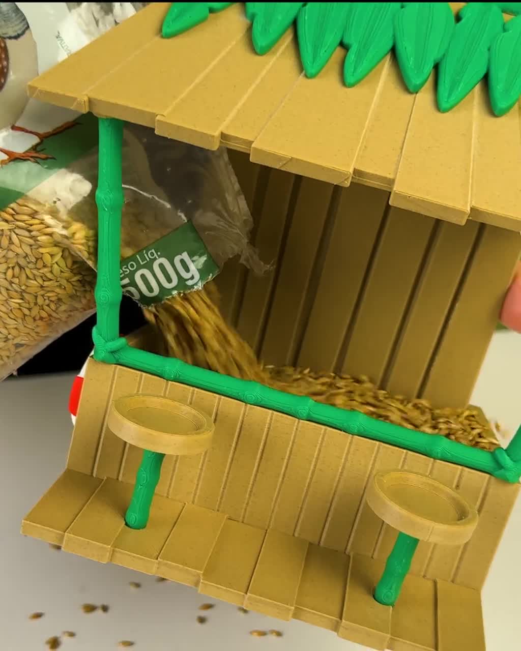 Tiki Bar Bird Feeder - Tropical Bird Feeder, Outdoor Bird Feeder, Whimsical Yard Art, Unique Gift