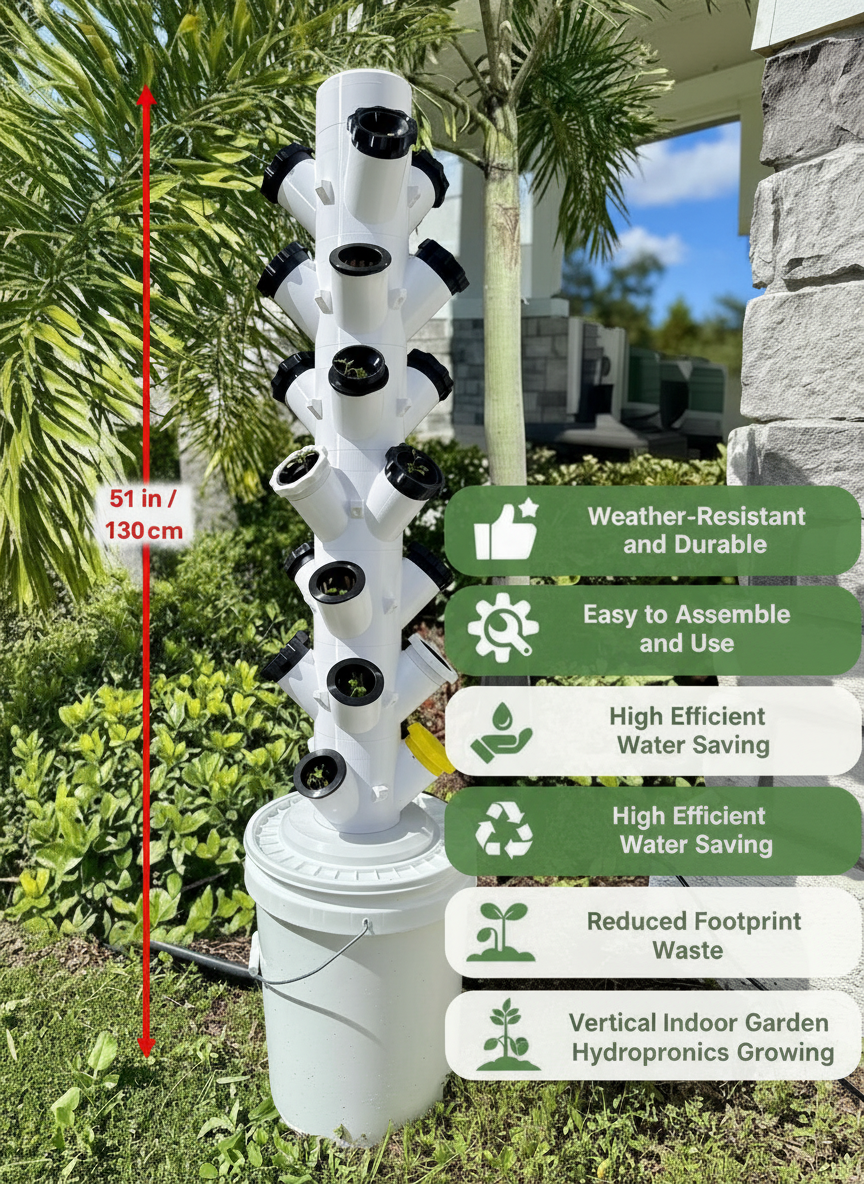 7-Stack Hydroponic Tower Bundle
