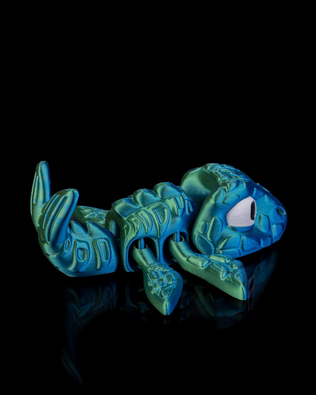 Flexi Mosasaur Dinosaur 3D Model | Printable Media Files | Poseable Sea Dino Toy for Gifts, Decor & 3D Printing Fun